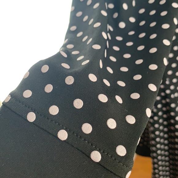 Boat neck polka dot tunic with 3/4 sleeves, retro inspired made in Canada - Picture 3 of 6